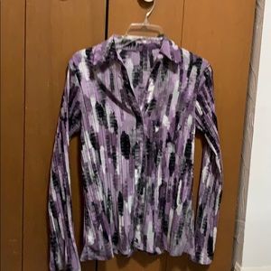 Button down blouse w/long sleeves